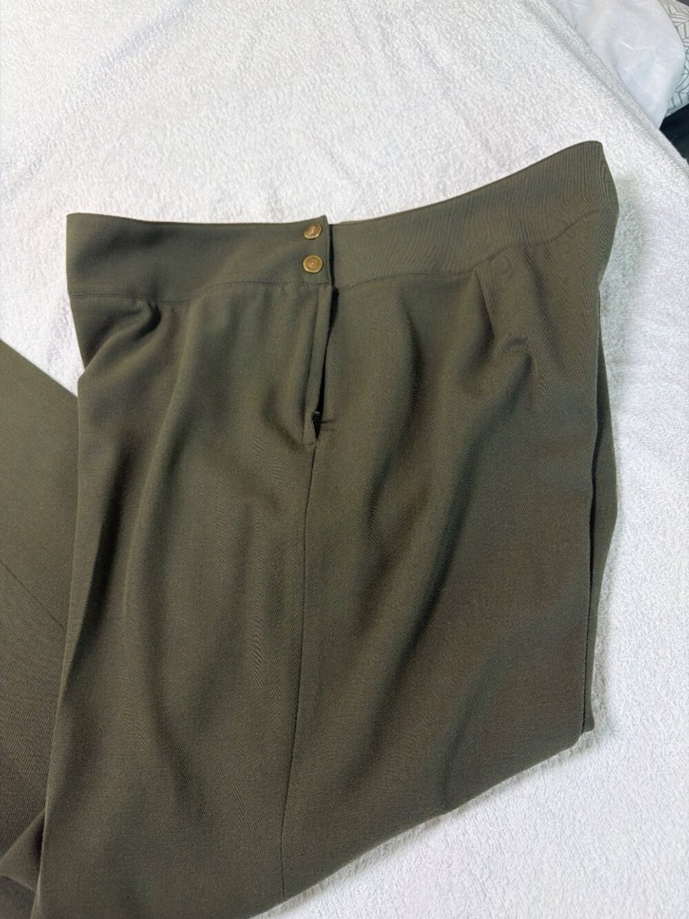 Lauren Ralph Lauren Womens Wool Blend Pants Size 16, Olive - Picture 7 of 10